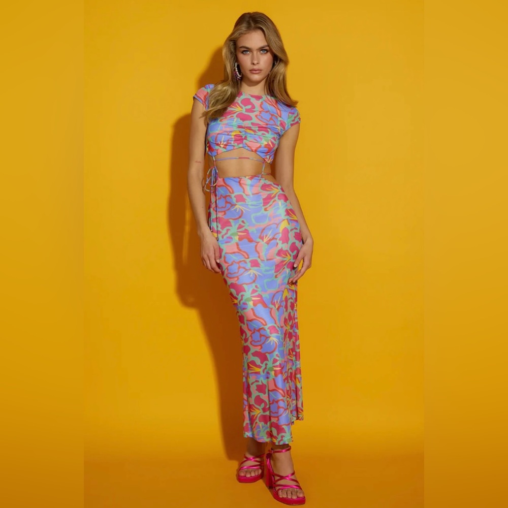 NWT! Groovy Feeling Midi Dress-Blue! Hello Molly!